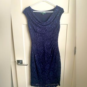 Ralph Lauren evening dress . Navy blue